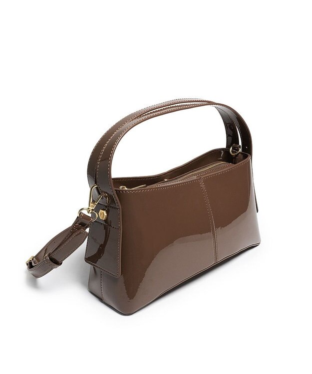 MioFIRANO SLIT D001 ハンドバッグ BROWN