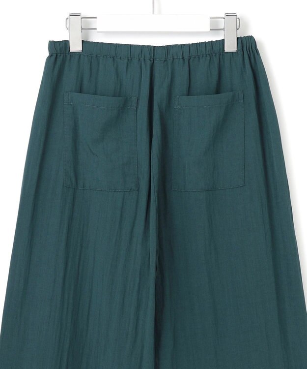 J.PRESS YORK STREET 【WOMEN】ワッシャーリラックス ワイドパンツ ダークグリーン系