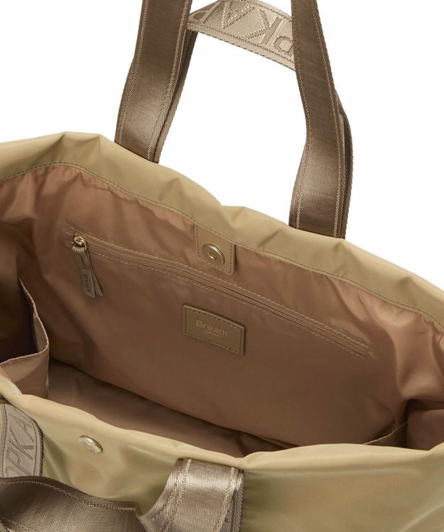 TOPKAPI 【Breath TOPKAPI】ナイロン ロゴテープ 2way ハンドル トートバッグ ベージュ