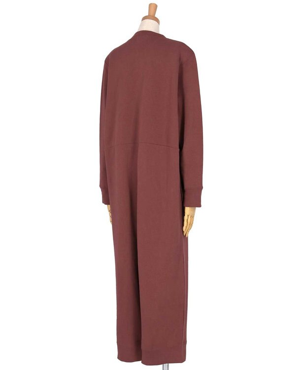 une nana cool 【綿混】裏起毛オールインワンパジャマ ワイン