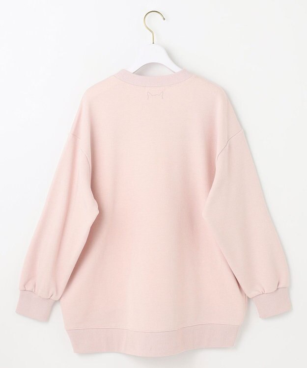 ANY SIS 【貴島明日香さんコラボ】ラメ裏毛猫トレーニャー ペールピンク