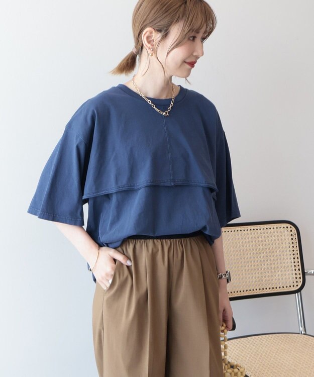 AMERICAN HOLIC レイヤード風加工Ｔシャツ Off White