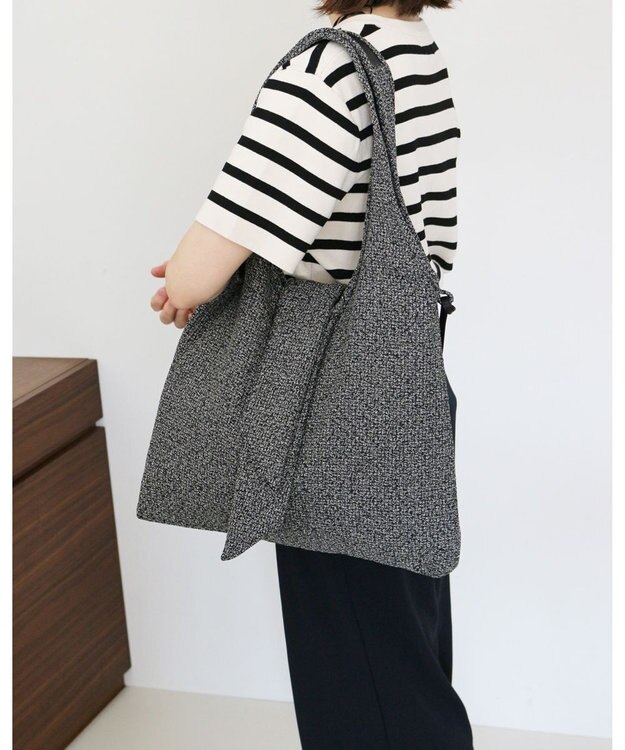 MORROW by thank 【A4サイズ収納可/軽量】DREW トートバッグLサイズ ブラック　ミックス