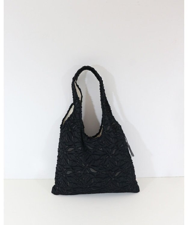 MORROW by thank 【A4サイズ収納可/軽量】DREW トートバッグLサイズ ブラック　ジャガード