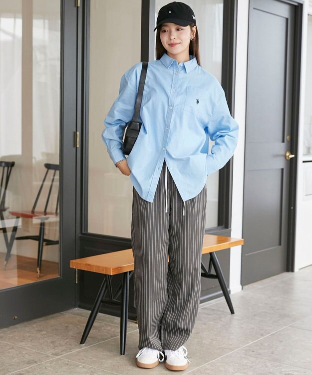 WEGO 【25年秋新色登場★】U.S. POLO ASSN.別注ロングスリーブシャツ ブルー