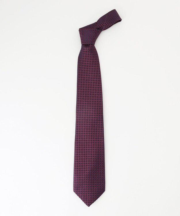 J.PRESS MEN 【J.PRESS 10PLY LUXURY SILK COLLECTION】マイクロジャガード ネクタイ ワイン系7