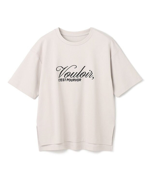 UNFILO BEAUTY FORM-Tコットン ロゴ半袖T グレージュ