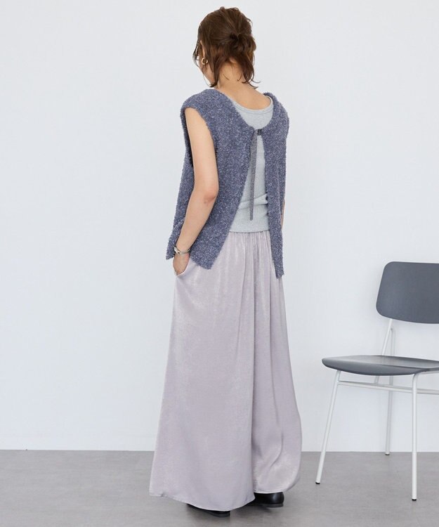 AMERICAN HOLIC 【選べる丈2サイズ】マットサテンスカーチョ Dark Silver