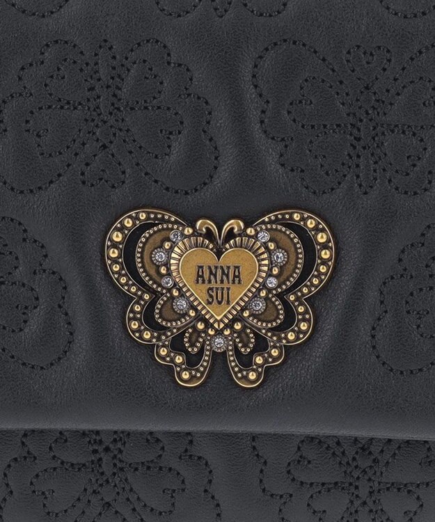 ANNA SUI チェイス 口金二つ折り財布 ブラック