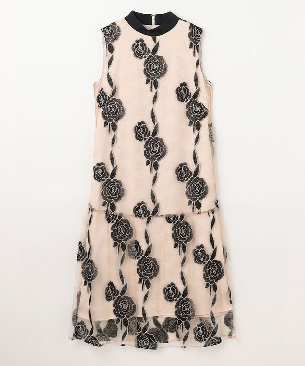 GRACE CONTINENTAL ハイネック刺繍ワンピース キナリ