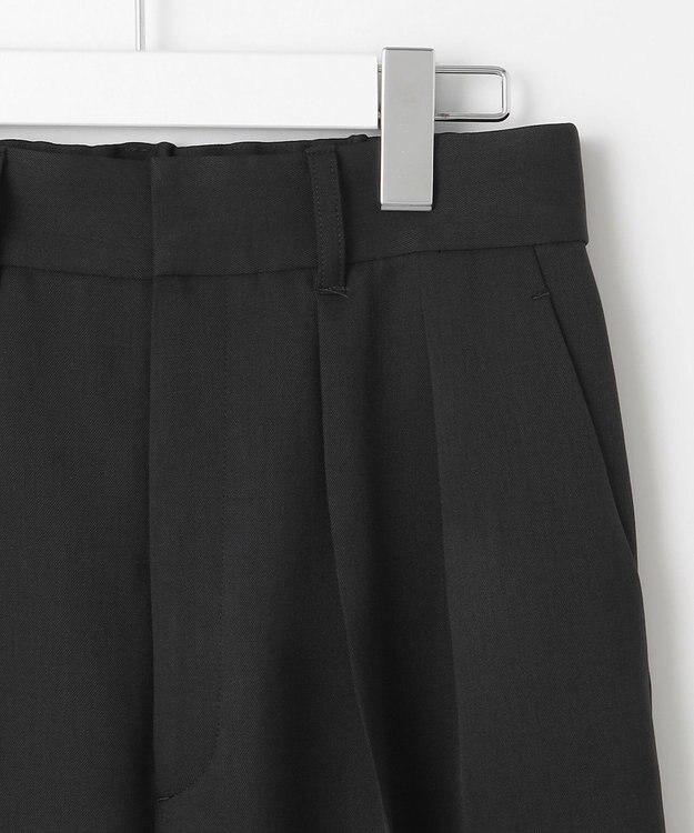 23区 L 【撥水加工/UVカット】キューティクルストレッチツイル ワイドパンツ ブラック系