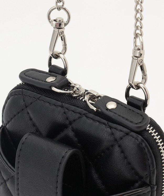 J.PRESS LADIES キルティング スマホポシェット ブラック系