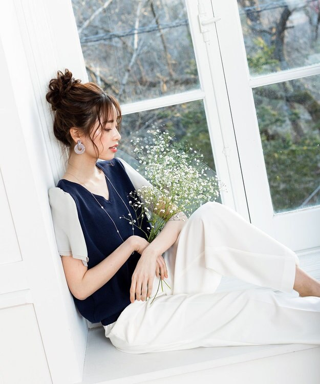 Tiaclasse 【日本製】どんなスタイルにも合わせやすいクリスタルネックレス シルバー