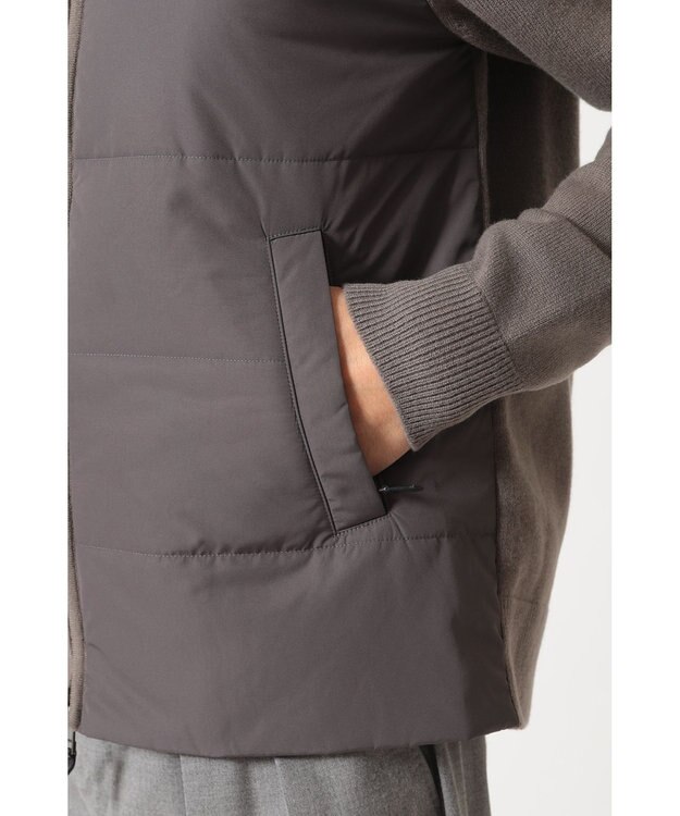 DAKS エクストラファインウール ニットブルゾン グレージュ