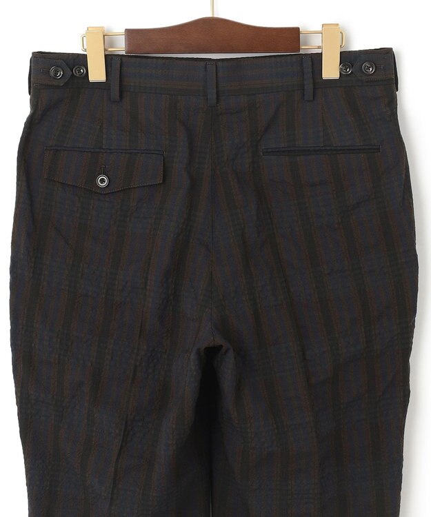 J.PRESS MEN J.PRESSアーカイヴパターン ダークチェックサッカー スラックス ダークブラウン系4