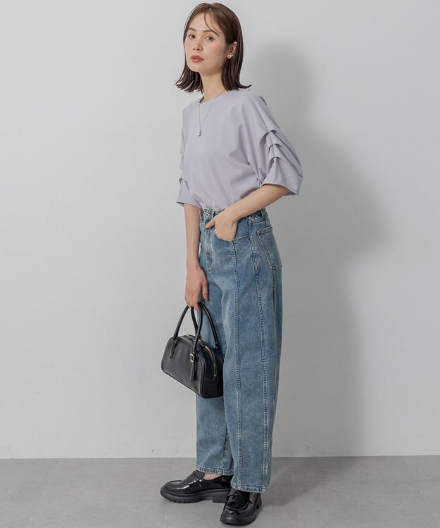 組曲 S ライトダンボール ドルマンカットソー ライラック系