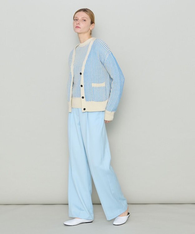 JOSEPH 【洗える】バイオテープコットン　ラウンドネックニット Dark Arctic