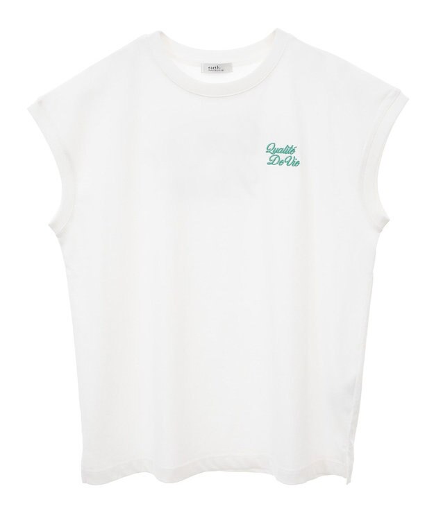earth music&ecology 【接触冷感/洗濯機可】Ｑｕａｌｉｔｅ　Ｄｅ　ＶｉｅフレンチＴ Off White