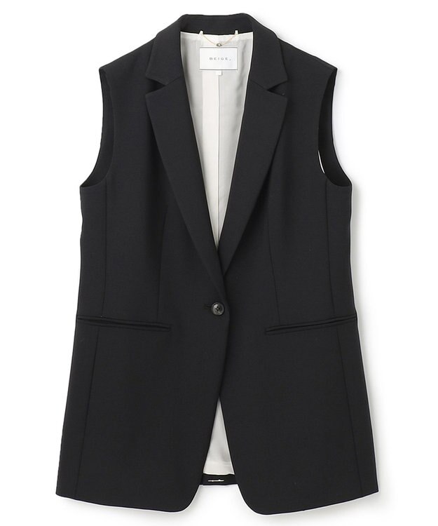 BEIGE， RENTY / ジレ Black x Vanilla