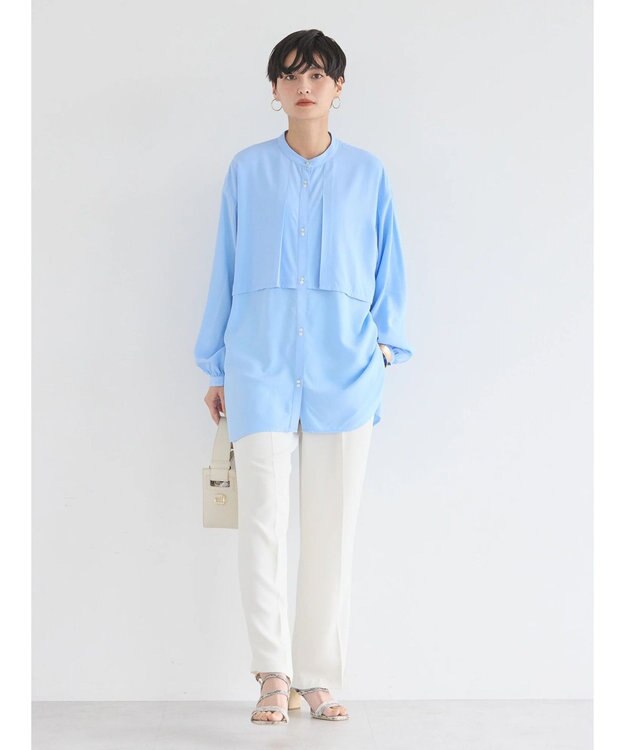 AMERICAN HOLIC サラックールレイヤードシャツチュニック Sax