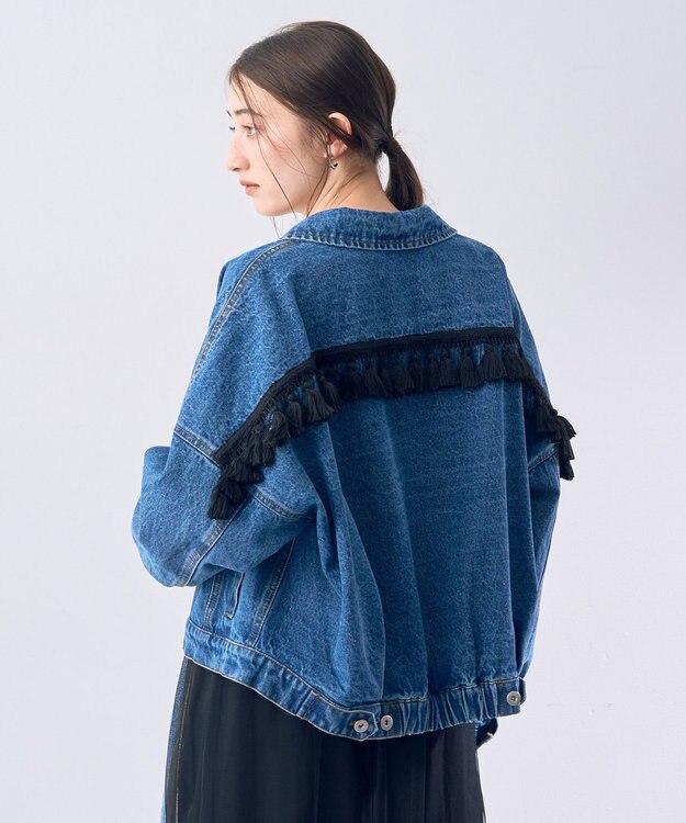 YECCA VECCA フリンジデニムジャケット Indigo