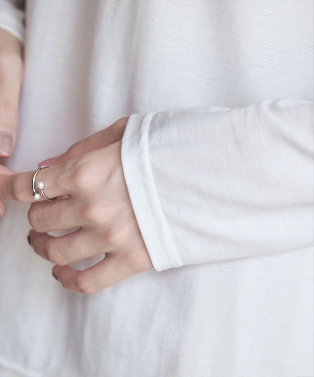 Tiaclasse 【安田美沙子さん着用・選べる4type】ハイネックカットソートップス レースホワイト