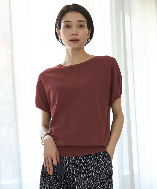 UNFILO スゴ機能 コンパクトニットT [NEW]ボルドー