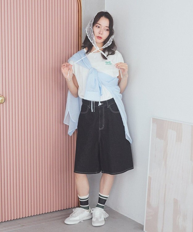 earth music&ecology 【接触冷感/洗濯機可】Ｑｕａｌｉｔｅ　Ｄｅ　ＶｉｅフレンチＴ Off White