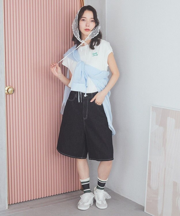 earth music&ecology 【接触冷感/洗濯機可】Ｑｕａｌｉｔｅ　Ｄｅ　ＶｉｅフレンチＴ Off White