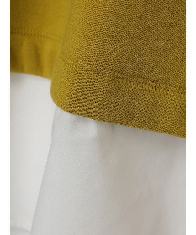 Green Parks 裏起毛ドッキングチュニック Yellow