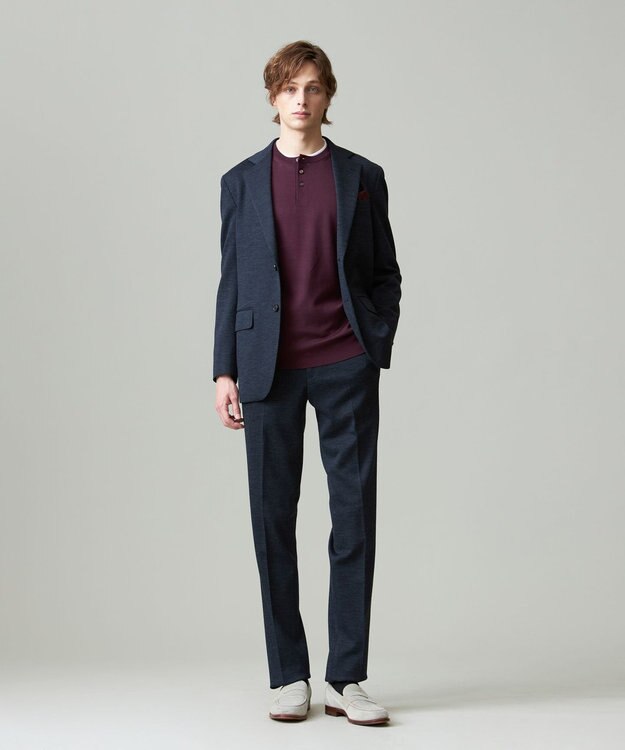 J.PRESS MEN オメガツイスト ヘンリーネックニット ワイン系