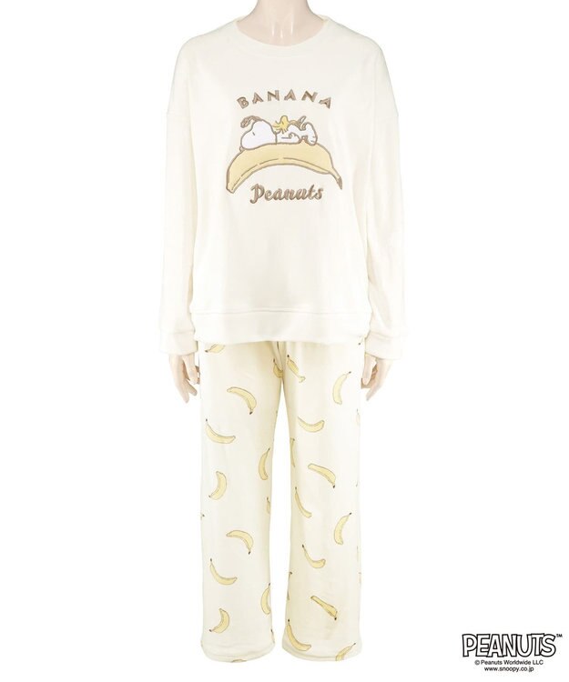 San-ai Resort（三愛水着楽園） 【スヌーピー】【PEANUTSピーナッツ】バナナルームウエア クリーム