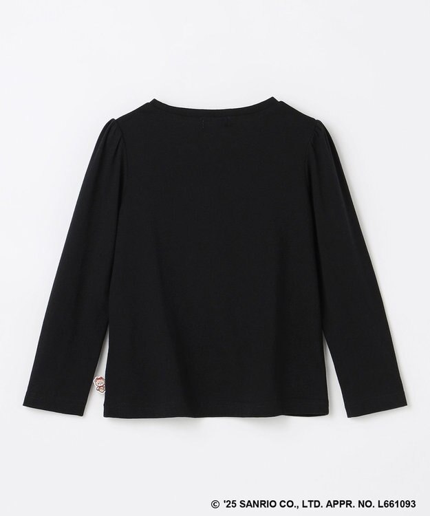 ANY KIDS 【ハローキティ×ANY KIDS】アップリケ 長袖Tシャツ ブラック