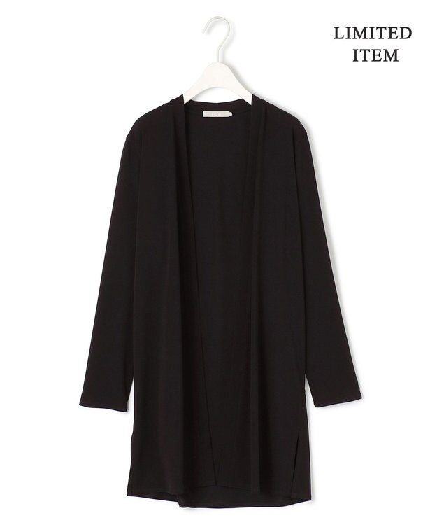 ICB L 【WEB限定・接触冷感・洗える】PINION ロングカーディガン ブラック系