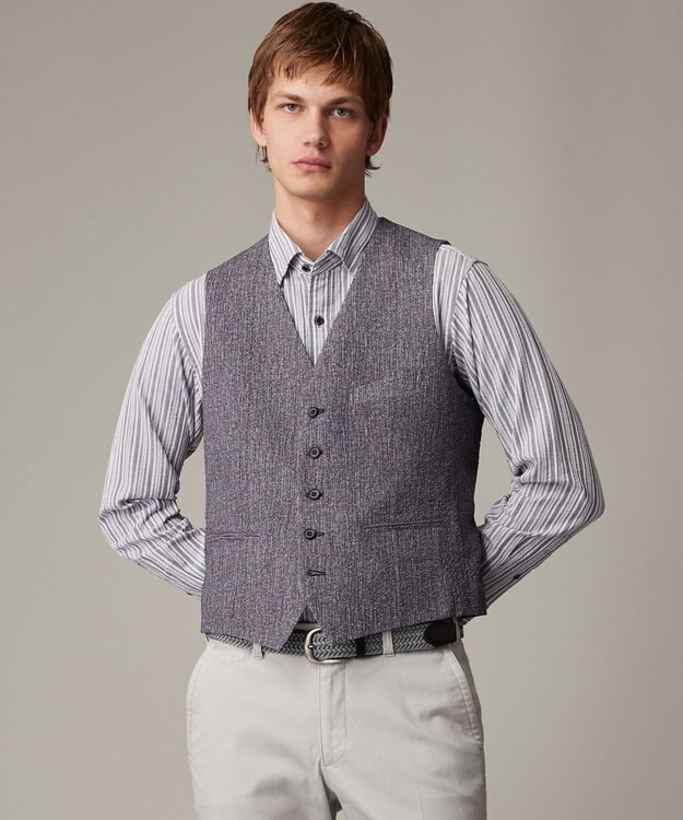 JOSEPH ABBOUD 【ストレッチ・洗える・軽量・防しわ・速乾・エコ撥水】ライトウェーブベスト グレー系