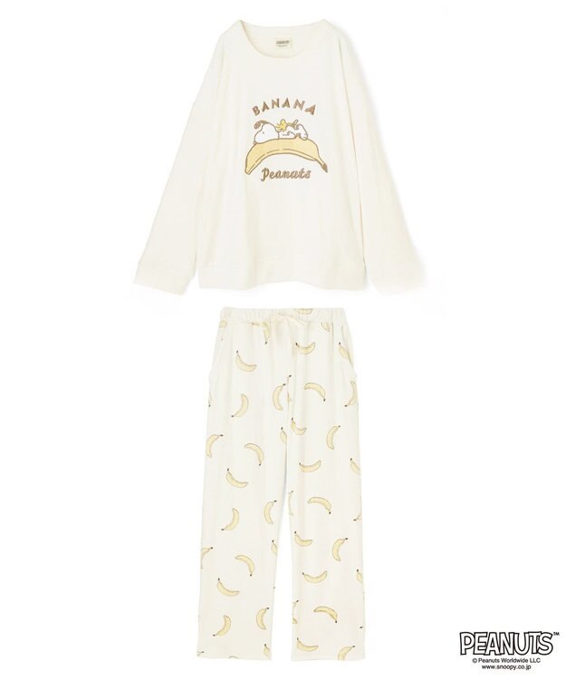 San-ai Resort（三愛水着楽園） 【スヌーピー】【PEANUTSピーナッツ】バナナルームウエア クリーム