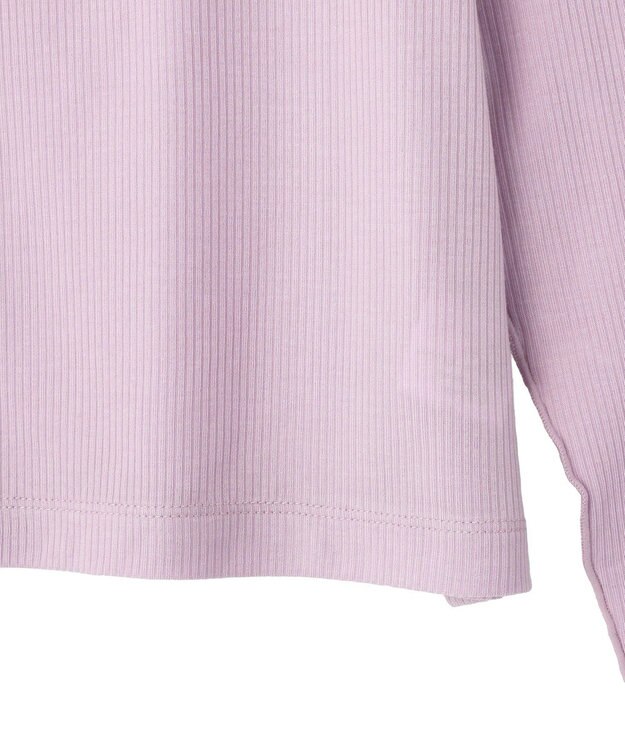 earth music&ecology 微シアーメロープルオーバー Light Purple