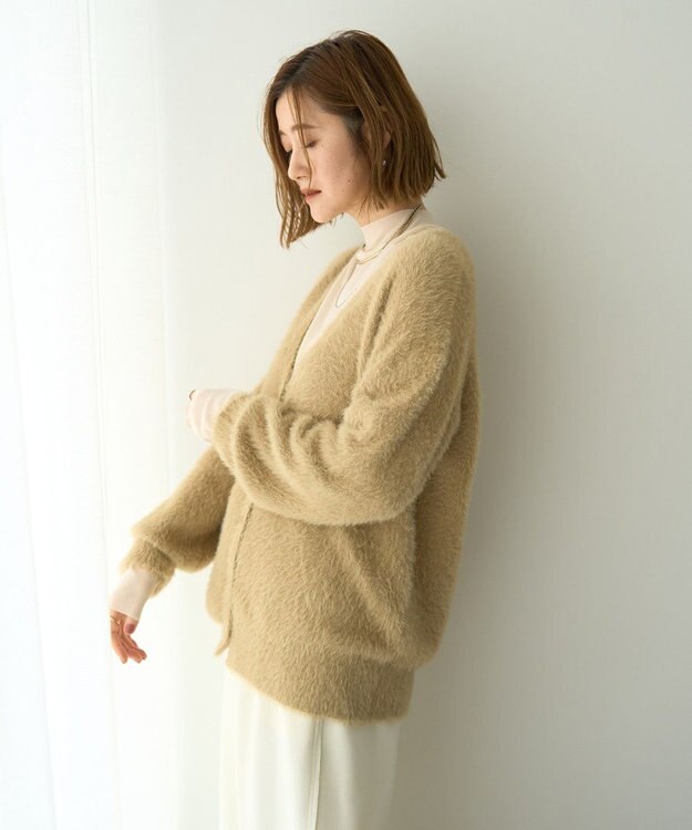 YECCA VECCA ラメシャギーカーディガン Charcoal Gray