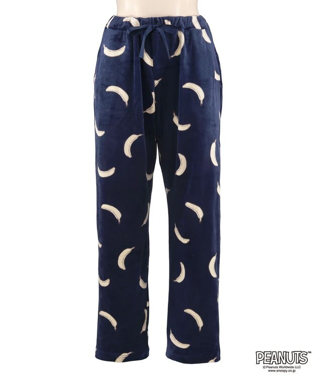 San-ai Resort（三愛水着楽園） 【スヌーピー】【PEANUTSピーナッツ】バナナルームウエア ネイビー