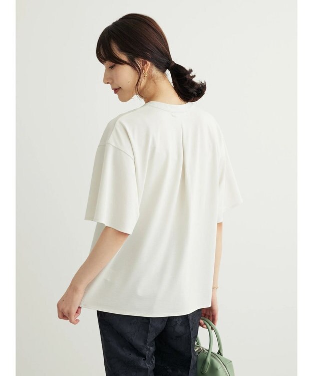 Green Parks BEST PRICE  スキッパー５分袖ブラウソー Off White