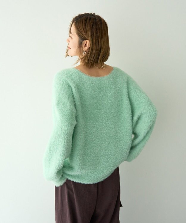 YECCA VECCA ラメシャギーカーディガン Charcoal Gray