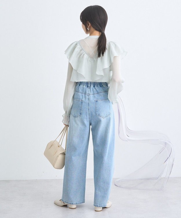 earth music&ecology シアーラッフルショートボレロ Mint