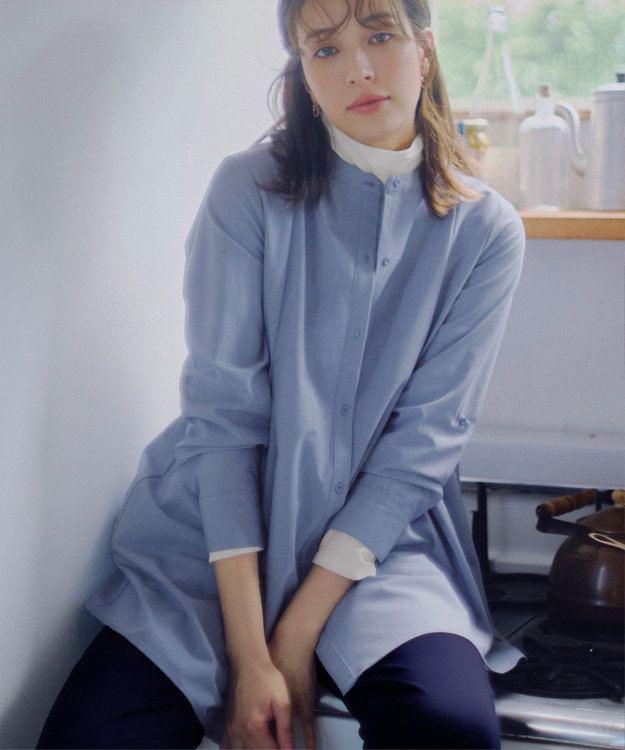 Tiaclasse 【安田美沙子さん着用・選べる4type】ハイネックカットソートップス 無地オフホワイト