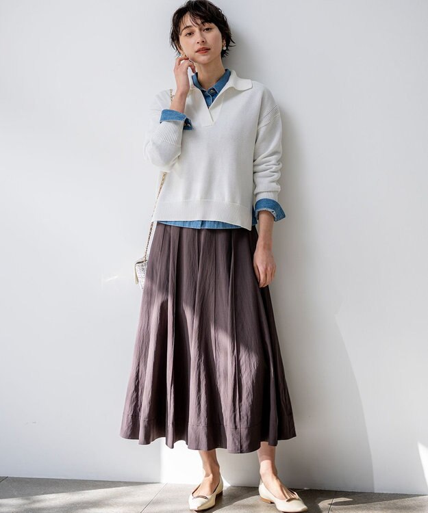 23区 【先行予約】ライトダンガリー デニムショートシャツ ターコイズブルー系