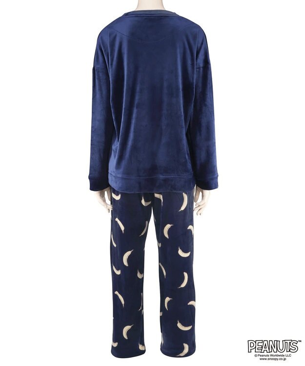 San-ai Resort（三愛水着楽園） 【スヌーピー】【PEANUTSピーナッツ】バナナルームウエア ネイビー