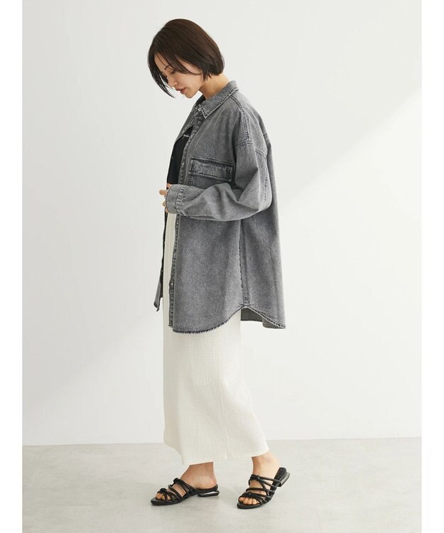 Green Parks ・ＥＬＥＮＣＡＲＥ　ＤＵＥ　デニムロングスリーブシャツ Gray Mixture