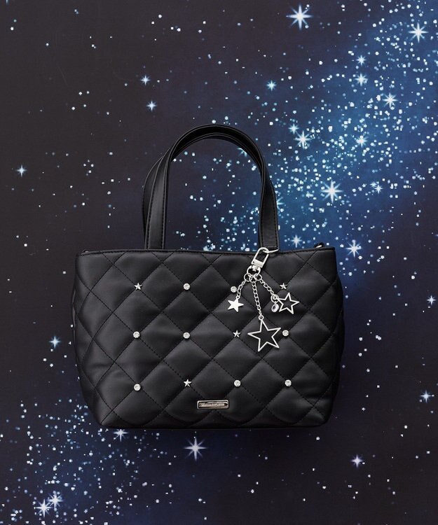 Maison de FLEUR スターチャーム付き2Wayトートバッグ Black