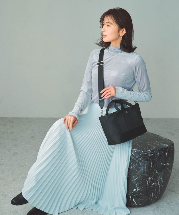 TOPKAPI 【Breath TOPKAPI sis】【WEB限定】 ナイロン ミニ トートバッグ ショルダー付き 軽量 / SCOTCH GRAIN スコッチグレイン ブラック