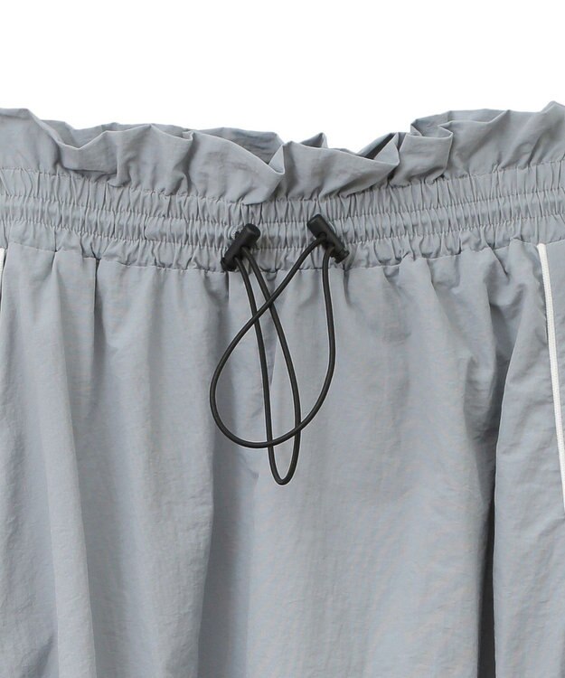 Green Parks ナイロンラインフレアスカート Gray