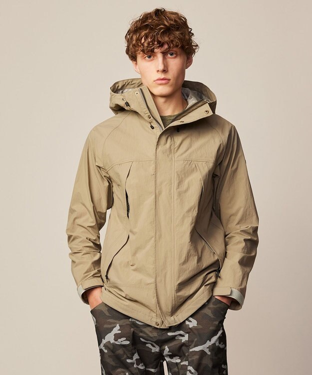 JOSEPH ABBOUD MOUNTAIN 【CREA掲載・ECO撥水/軽量/抗菌性/ライナードッキング対応】タスランワッシャー マウンテン パーカー ベージュ系